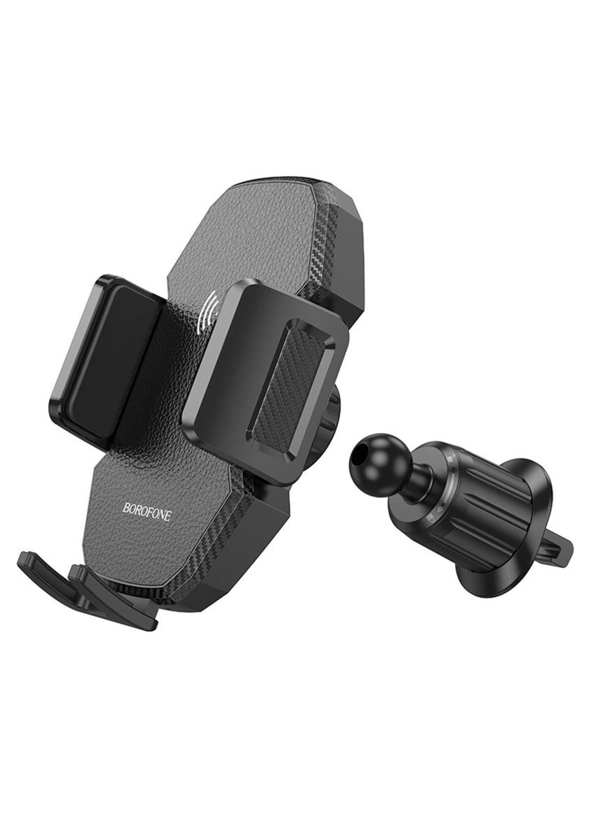 Держатель для мобильного с БЗП BH213 Adelante Wireless Fast Charging Car Holder(Air Outlet) Black Borofone (304253554)