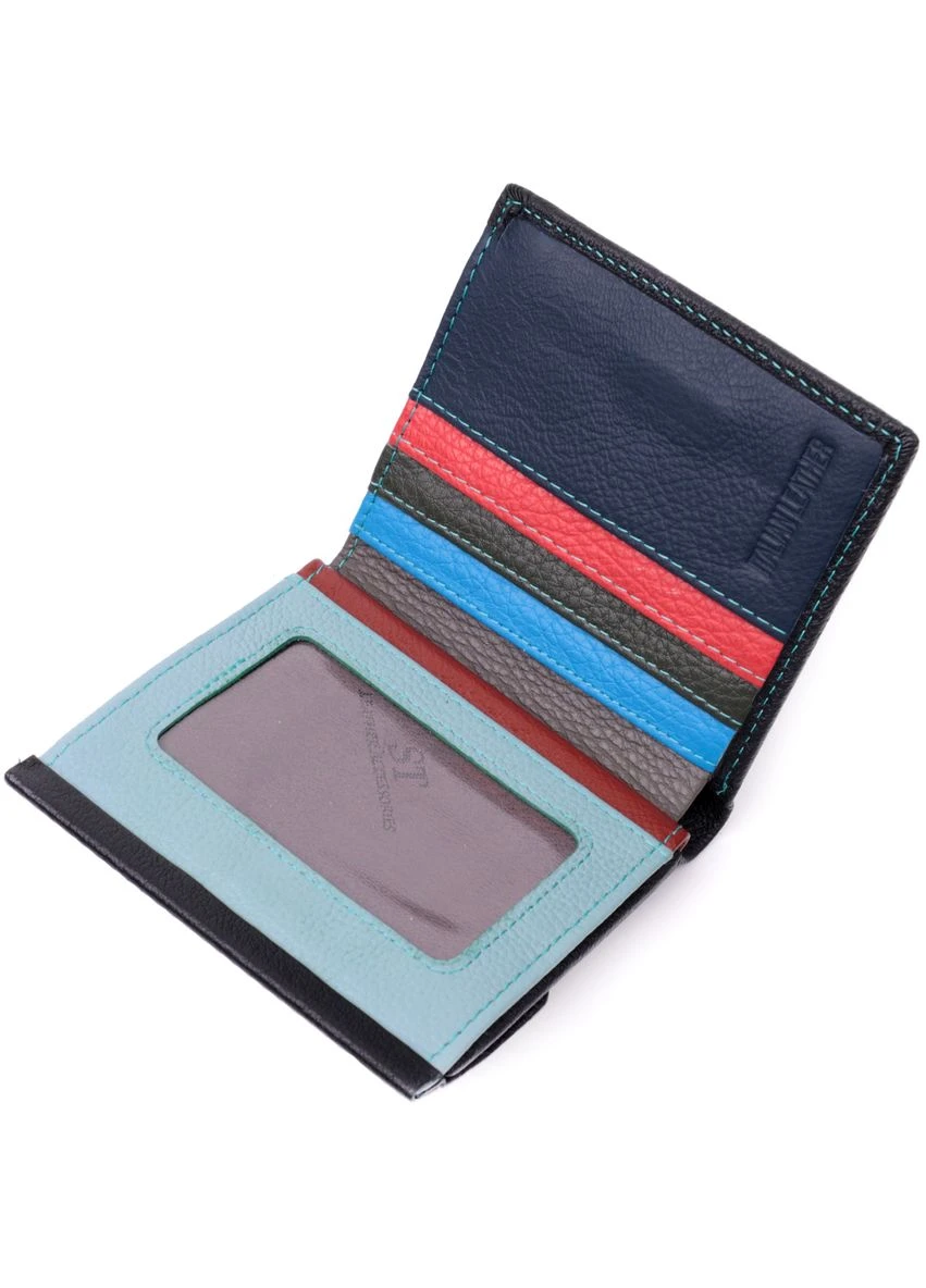 Женский оригинальный кошелек среднего размера из натуральной кожи ST Leather Черный Верховинка 19500 (398291796)