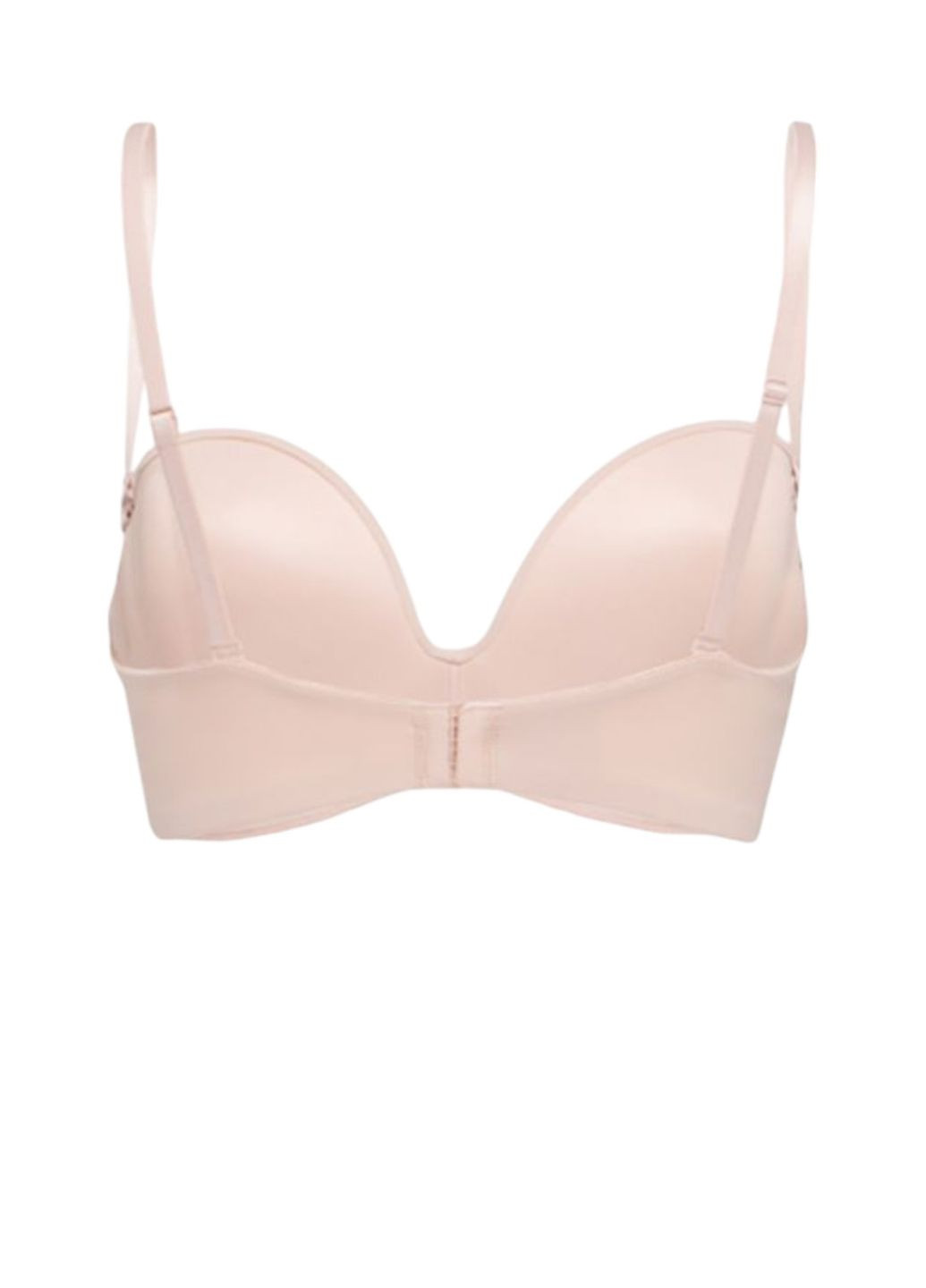 Бежевый бюстгальтер гладкий с глубоким декольте без бретелей l1523a caramela Luna полиамид, эластан