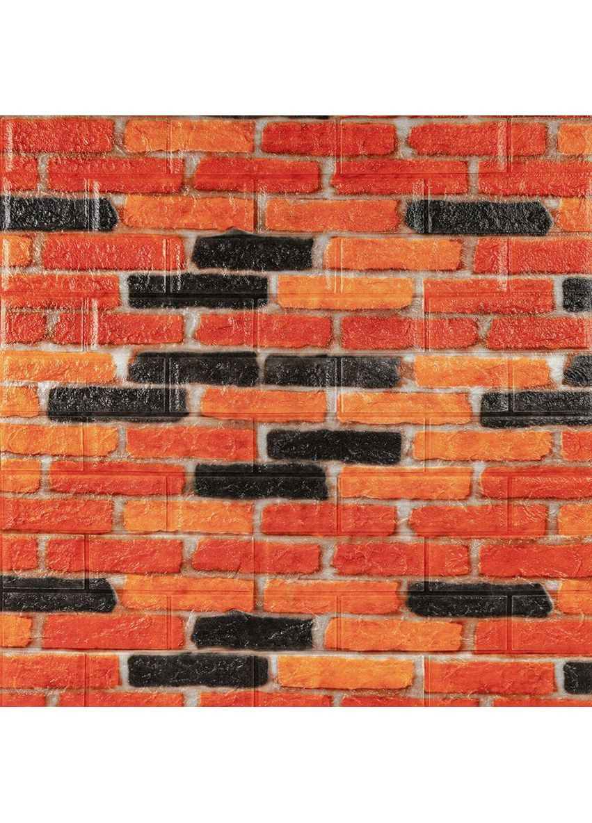 Самоклеюча декоративна 3D панель 700х770х5мм Бежево-коричнева Катеринославська матова цегла love-shopping Sticker Wall (355798700)