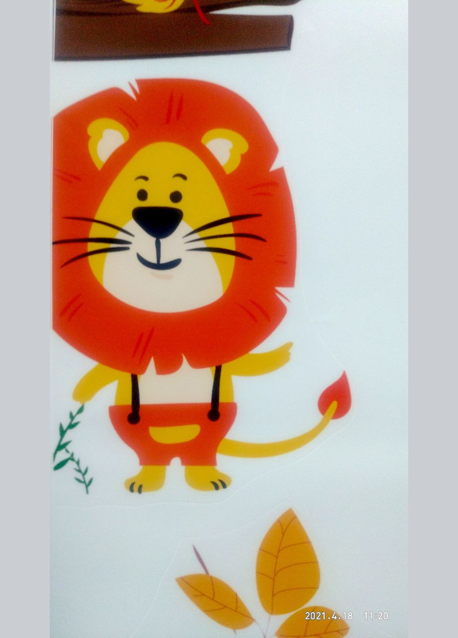 Вінілова наклейка на стіну Звірі на відпочинку Be Happy Day (лист 30 х 90 см) Б35-2 No Brand (302242531)