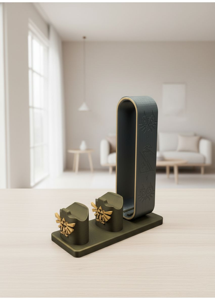 Подвійний Тримач 3-в-1 "Легенда Хайрула" для Геймпадів та Гарнітури No Brand (368771201)