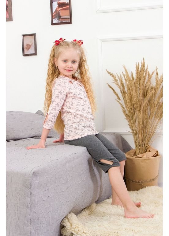 Сіра всесезон піжама для дівчинки (p-7815) Носи своє