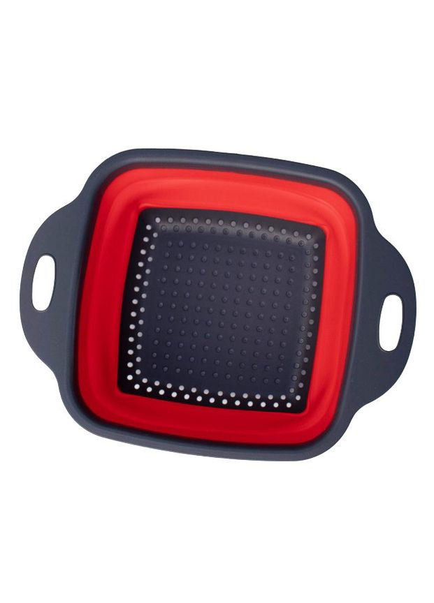 Дуршлаг силиконовый складной прямоугольный 29х22х8,7 Красный A-Plus (297332046)