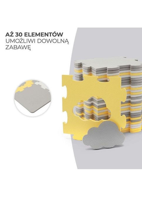 Коврик-пазл Luno shapes 3D из пенопласта Yellow, 5902533919338 Kinderkraft (362540797)