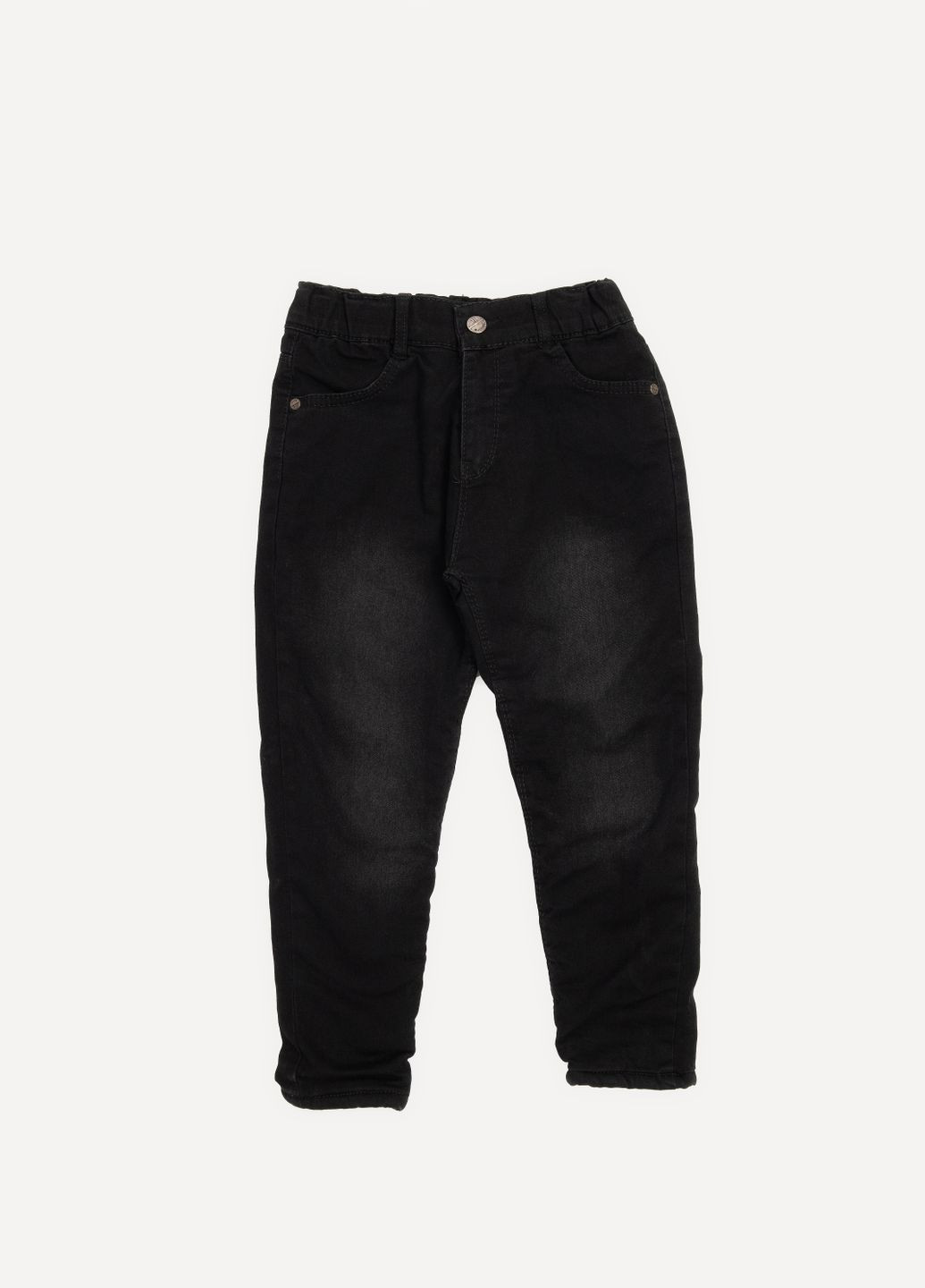 Черные зимние джинсы утепленные для девочки цвет черный cb-00230441 Sercino