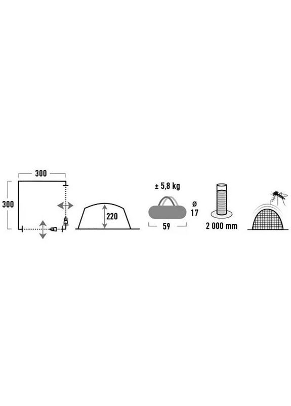 Шатер Pavillon Light Grey/Dark Grey/Lime (928986) High Peak (322207035)