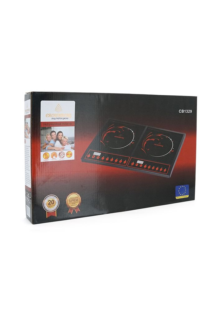 Індукційна електроплита Crowneberg CB-1329, 2 конфорки, Box Voltronic (371388193)