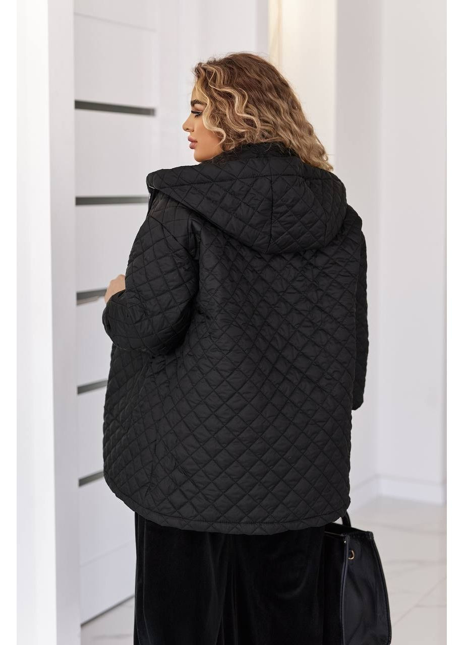 Черная демисезонная куртка, эмми просто банк с двух сторон, синтепон 100, с карманами и капюшоном. Україна