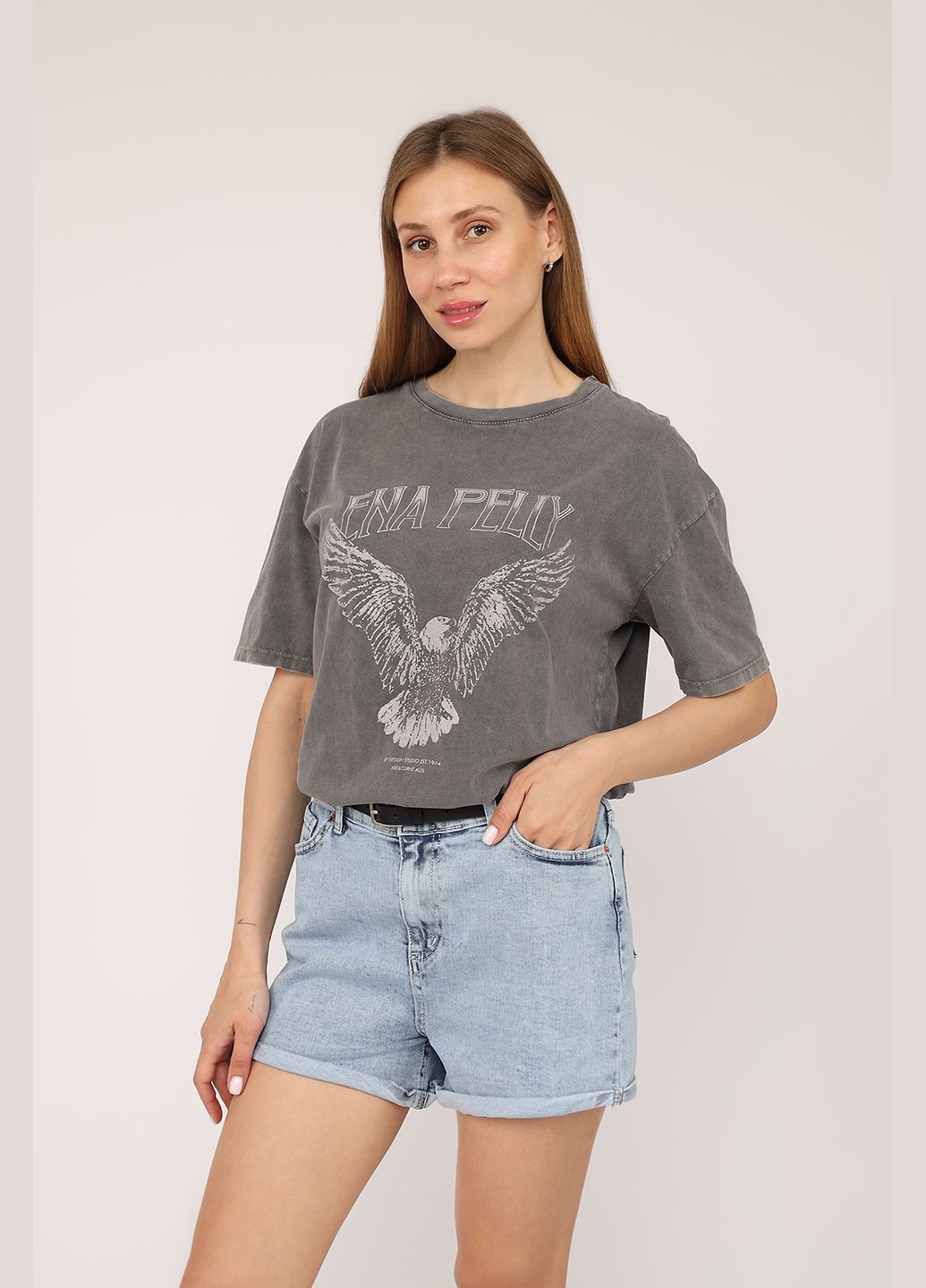 Футболка с коротким рукавом женская цвет серый CB-00274539 MUEZZA - (334429484)