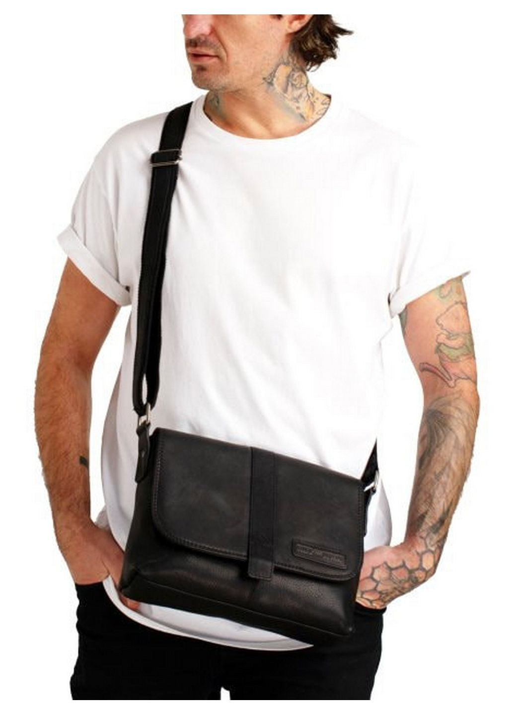 Чоловіча шкіряна сумка через плече 28х7х25 см HILL BURRY (315871864)