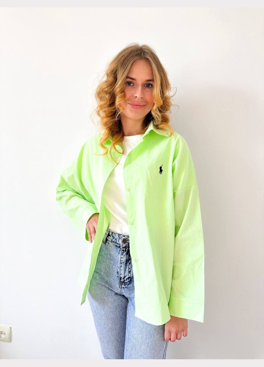 Лайм рубашка однотонная No Brand