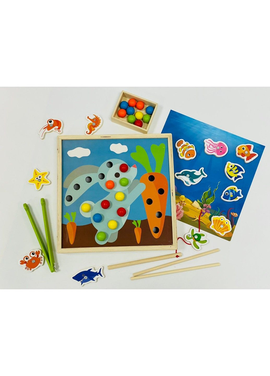 Деревянная Рыбалка 2В1 (рыбалка\мозаика) MD 2236 No Brand (297201157)