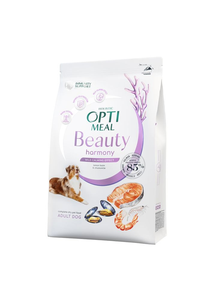 Beauty Harmony Mild Calming Effect Сухий корм з морепродуктами для собак усіх порід на вагу, 500 г Optimeal (278307849)