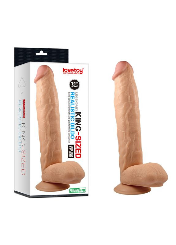 Фалоімітатор із мошонкою Legendary King Sized Realistic Dildo 11 - CherryLove Lovetoy (282960602)