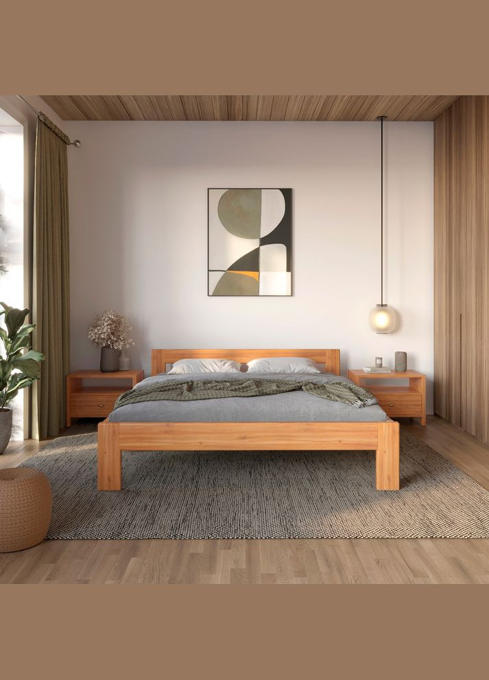 Полуторне дерев'яне ліжко Делі 120х190 см (MBG-3862) Mebigrand (366083355)