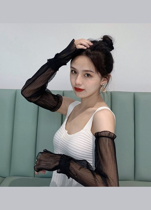 Плиссированные нарукавники митенки Honey Fashion Accessories One size (7-48) No Brand (313285971)