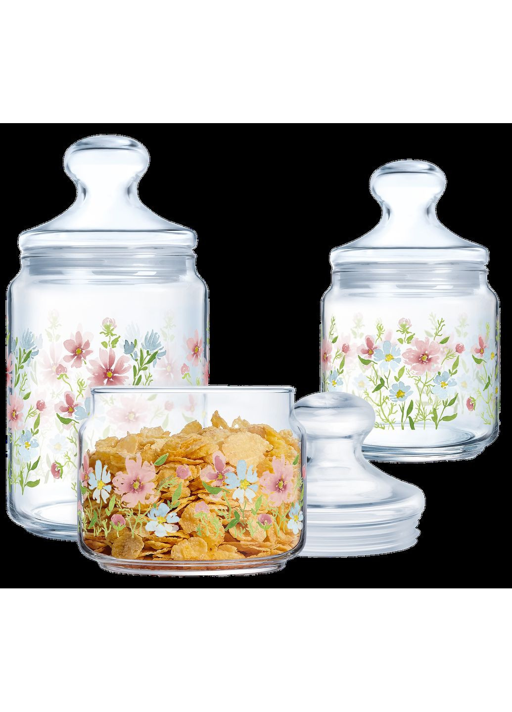 Набір банок Club Roisin, 3х0.5, 0.75, 1 л (7093991) Luminarc (362474611)