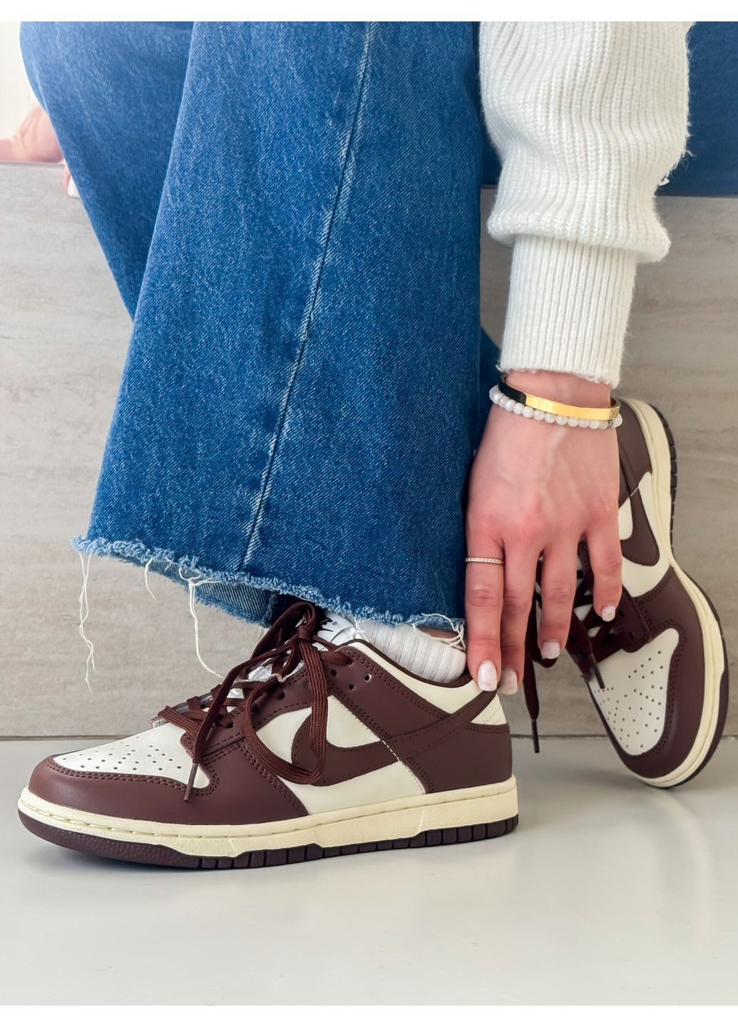 Кросівки жіночі і чоловічі Nike SB Dunk Wmns Brown Sail | Найк СБ Данк коричневі No Brand коричневі демісезони (350199345)