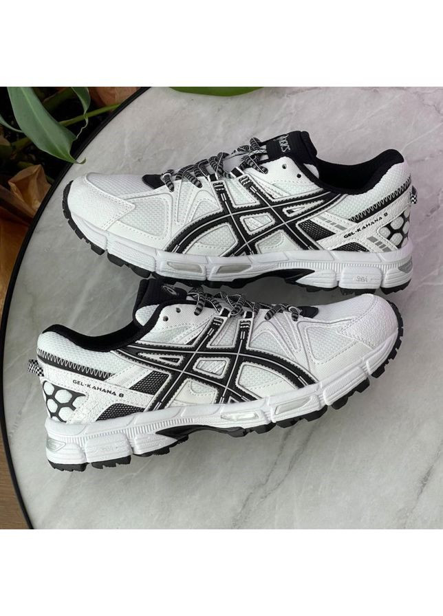 Кросівки жіночі і чоловічі Asics Gel-Kahana 8 White Black | Асікс Гель-Кахана 8 білі чорні No Brand білі демісезони (355339598)