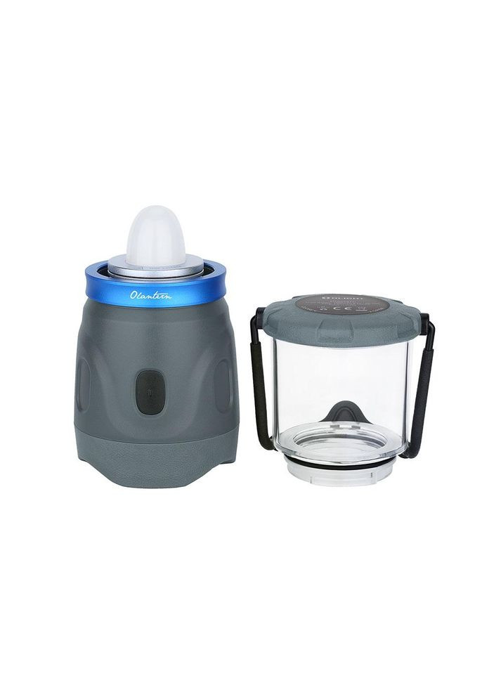 Фонарь кемпинговый Olantern Grey, 2 насадки, 7600 мАч, магнитная зарядка, IPX4, свет 360° Olight (338625163)