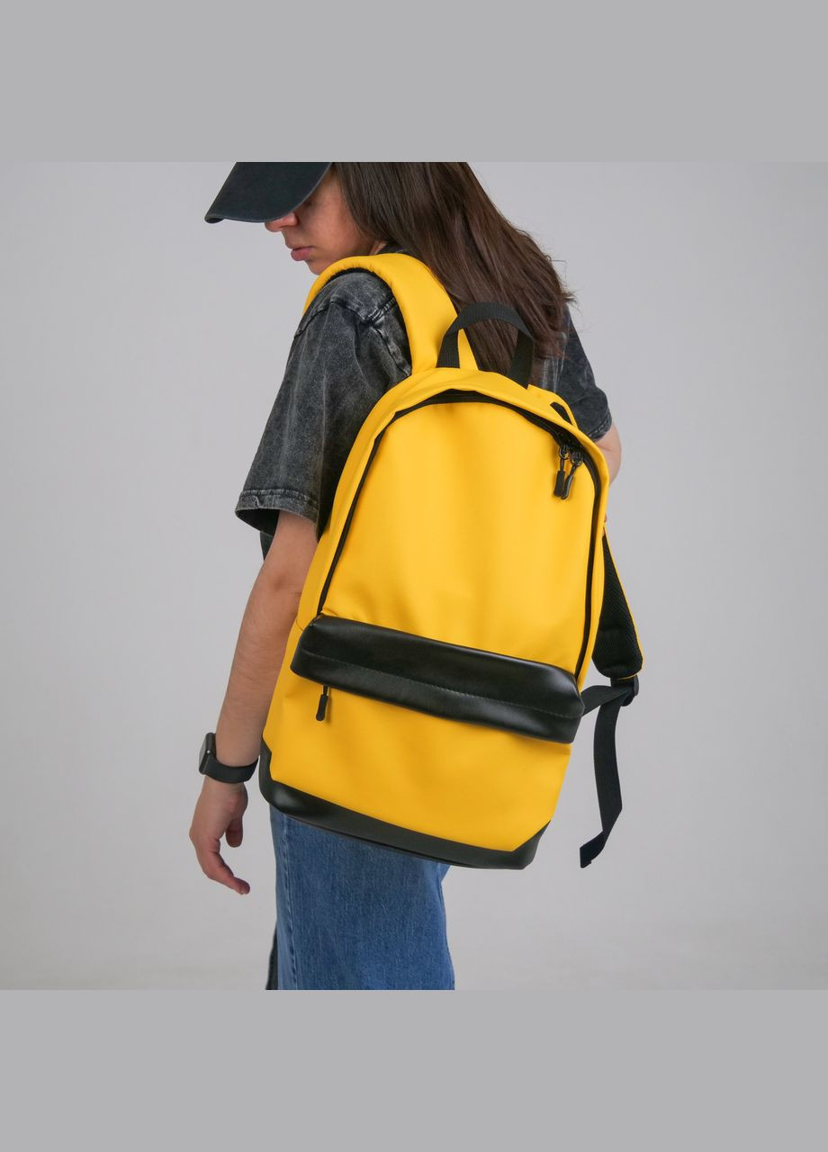 Универсальный рюкзак в удобном размере в экокожи, желтый цвет ToBeYou City (293247136)