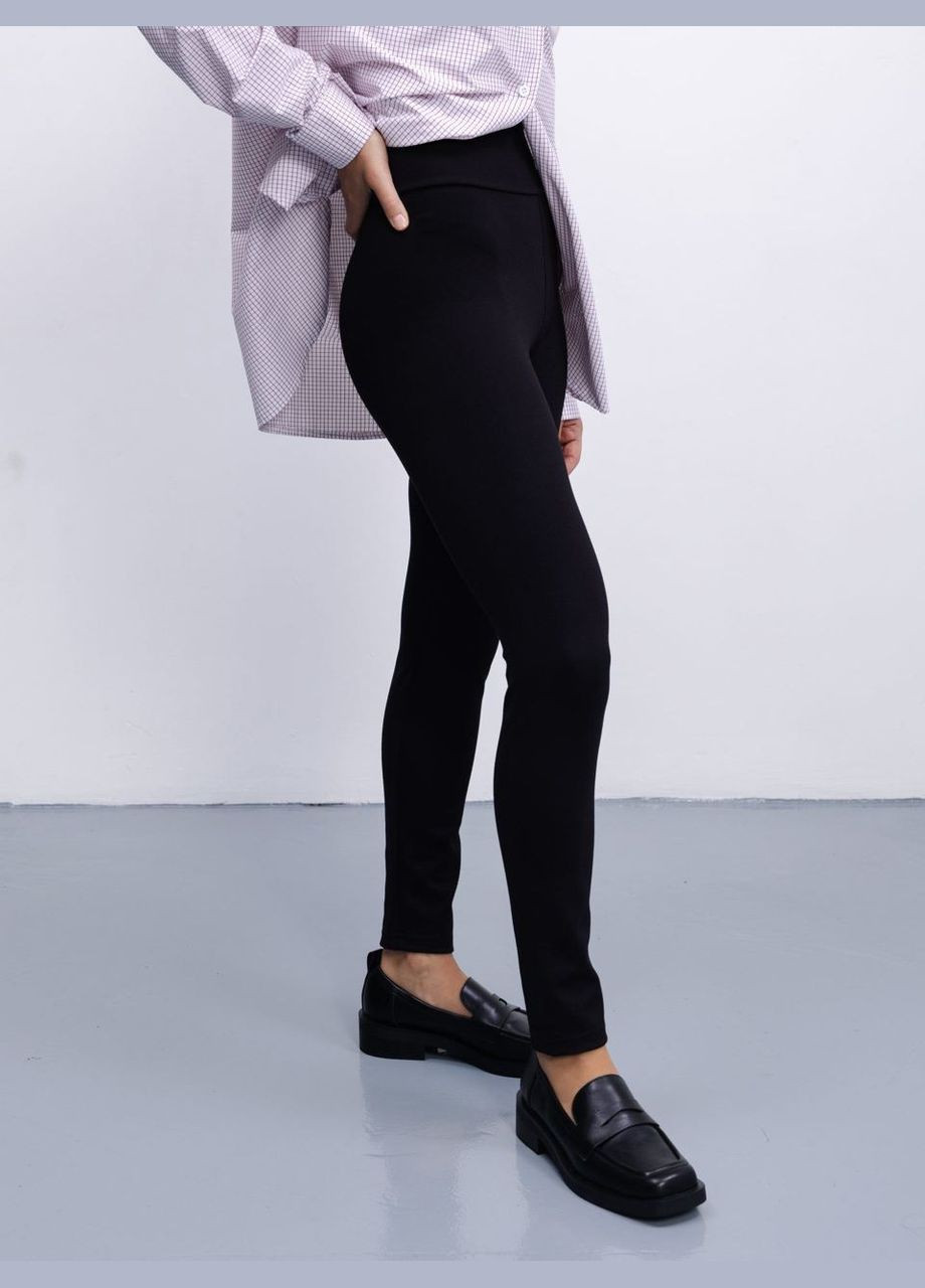 Черные демисезонные женские леггинсы SK