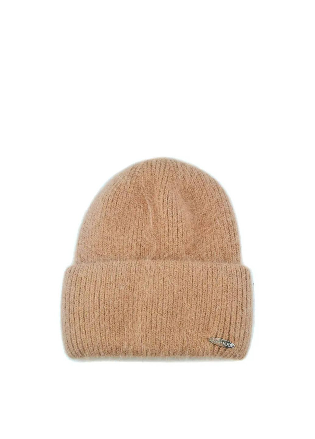 Шапка біні жіноча ангора помаранчева SOPHIA LuckyLOOK 669-995 (322790122)