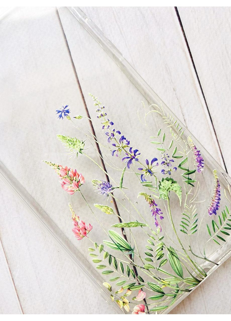 Прозорий чохол на iPhone 16 Pro Max Квіткова ідилія (принт 382) Creative (355392825)