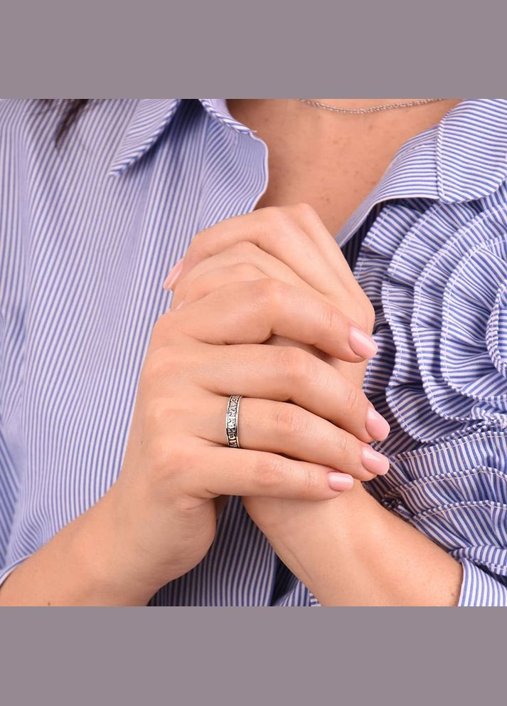 Серебряное кольцо Спаси и сохрани (3969) 15.5 IRIJ (330608387)