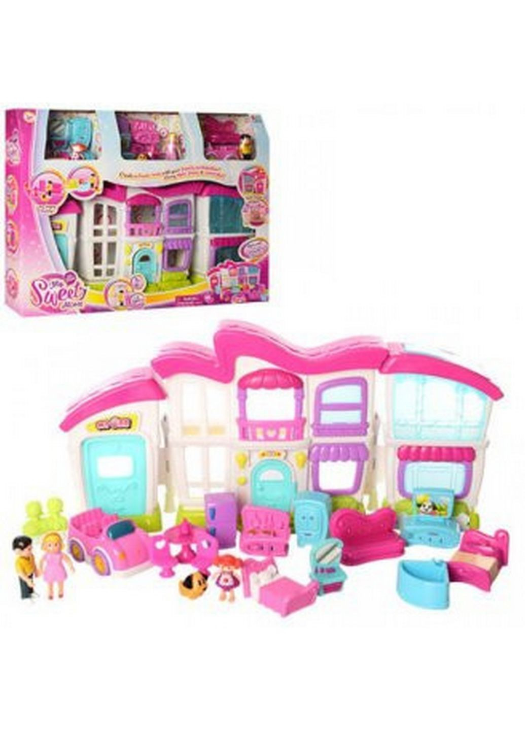 Будиночок для ляльок з меблями в комплекті з ляльками My sweet home (282594735)