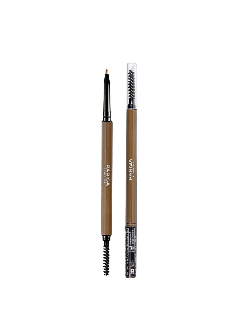 Карандаш для бровей Micro brow pencil водостойкий № 314 Тёплый коричневый Parisa Cosmetics (363554933)