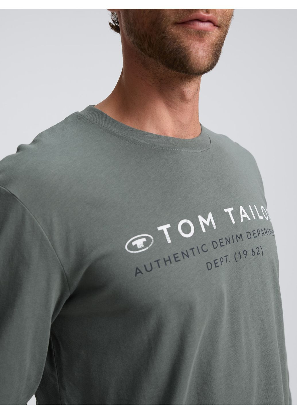 Зеленый демисезонный лонгслив Tom Tailor