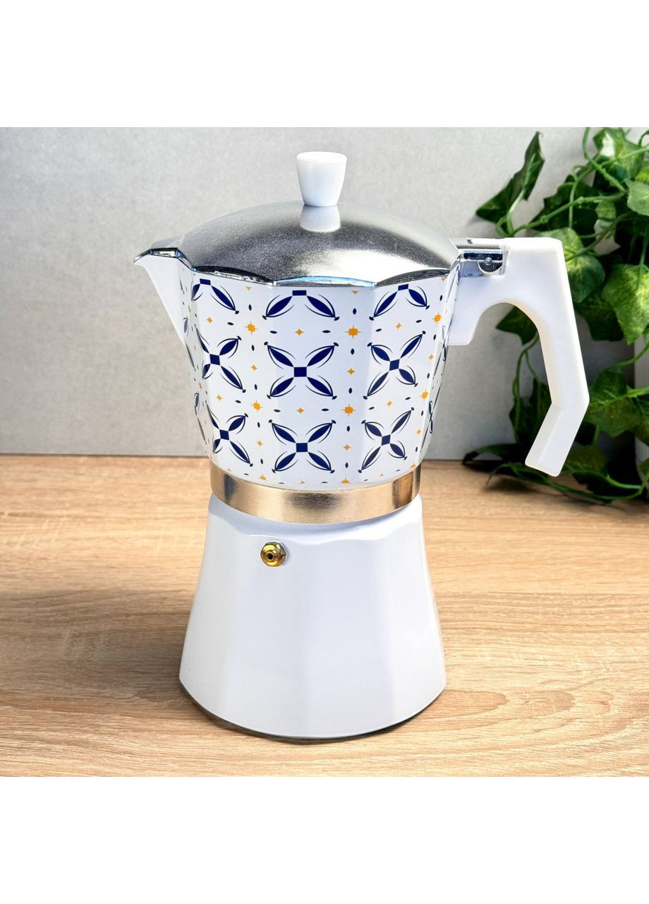 Гейзерна кавоварка алюміній 450 мл біла GT-10059 Lazio Gusto (369728243)