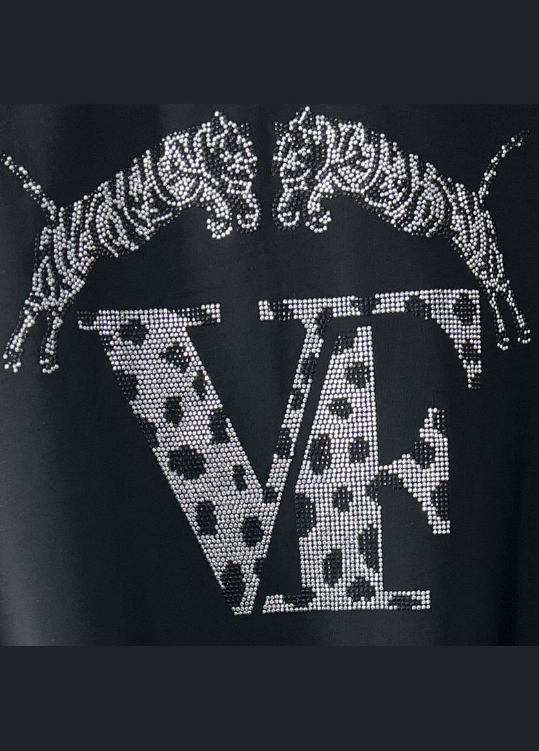 Женский черный комбинезон со стразами, PAPARAZZI FASHION (337118474)