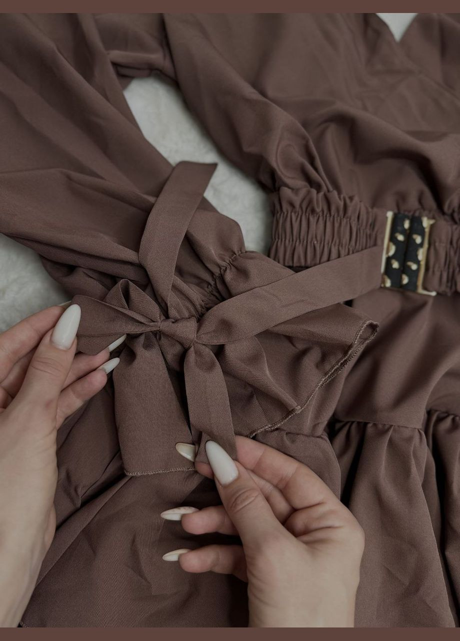 Коричнева святковий сукня No Brand