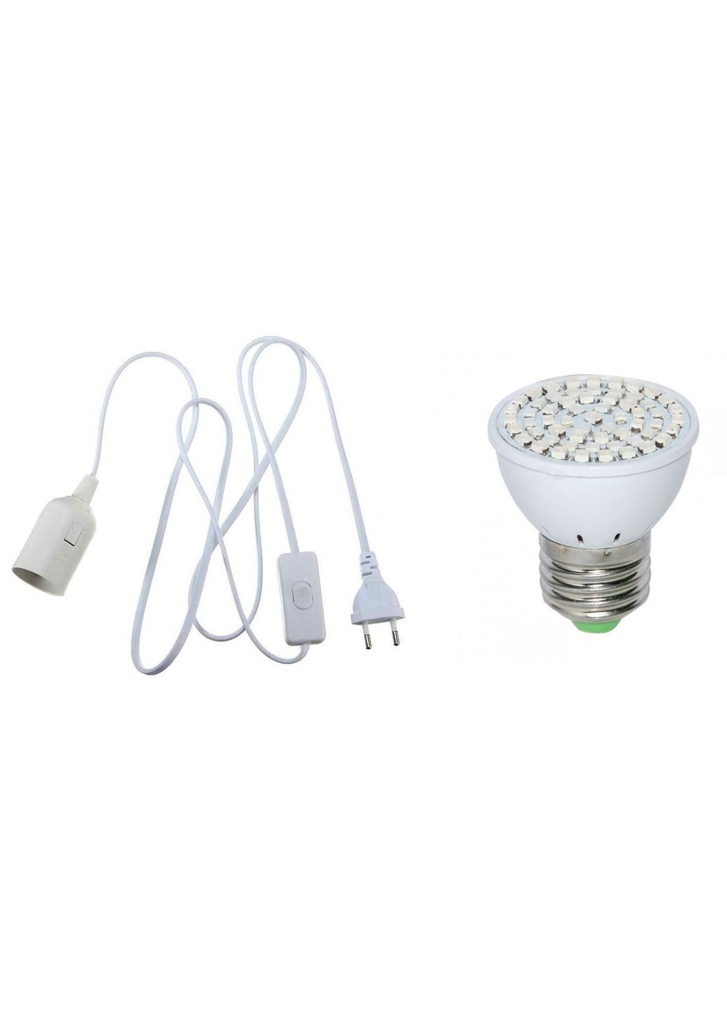 Светодиодная Фитолампа GR-8 (80 диодов) с проводом цоколем Greenhouse Full spectrum (371875551)