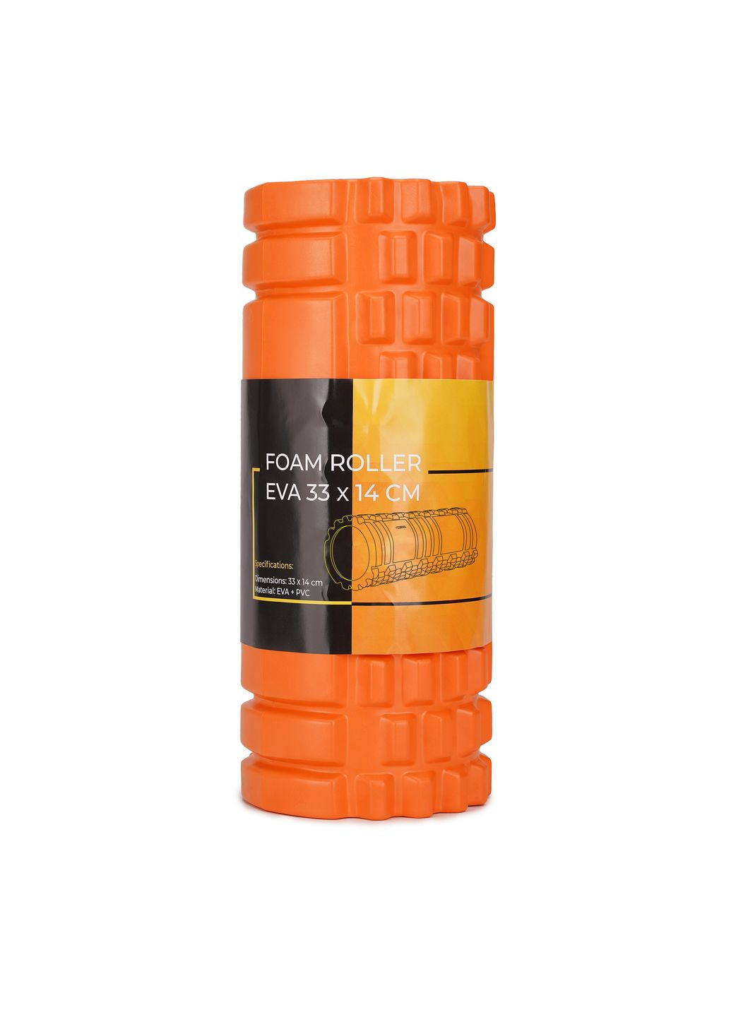 Масажний ролик EVA 33 x 14 см (валик, роллер) Orange Cornix XR-0033 (275334143)