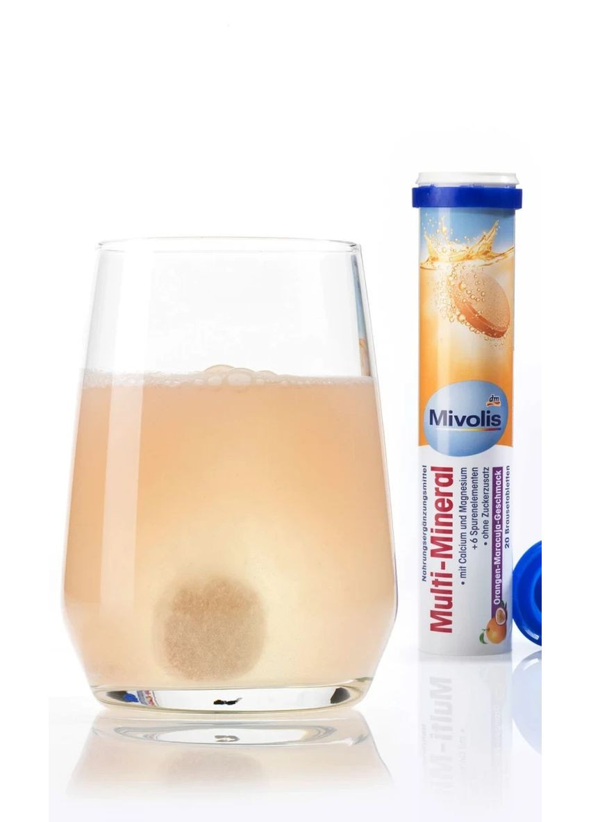 Мультиминеральные шипучие витамины Multi-Mineral Brausetabletten 20 St., 20 g Mivolis (366569441)
