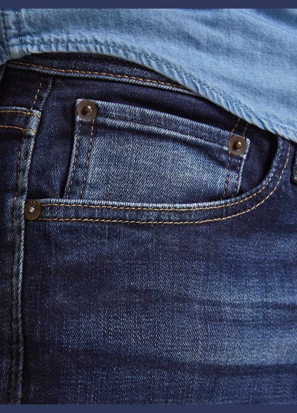 Темно-синие демисезонные джинсы Clark Original JOS 278 Regular fit 12177444 JACK&JONES