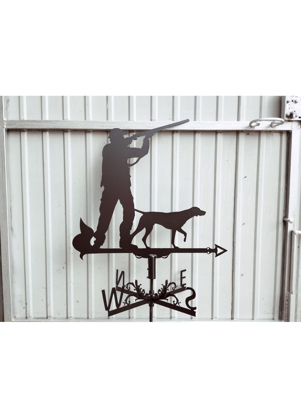 Флюгер на будинок Мисливець №2, флюгер на дах з металу 3 мм. No Brand (368896742)