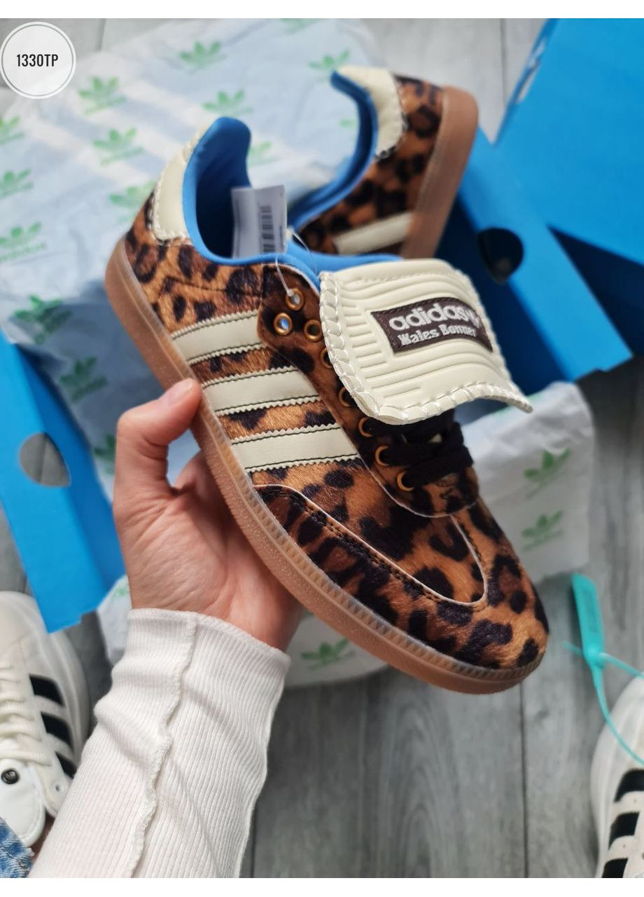 КРОСІВКИ ЖІНОЧІ ADIDAS SAMBA X WALLES BONNER LEOPARD АДІДАС САМБА No Brand комбіновані демісезони (369387787)