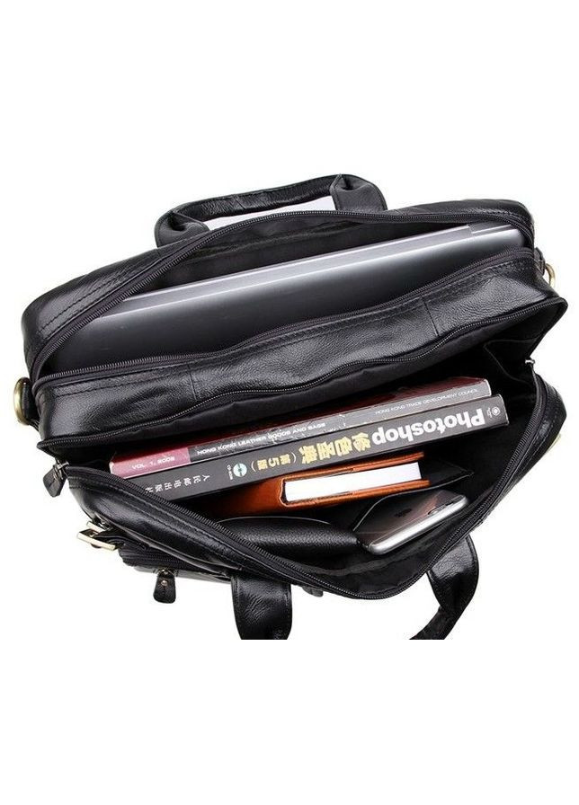 Сумка чоловіча шкіряна через плече 14219 трансформер Чорний Vintage (302009240)