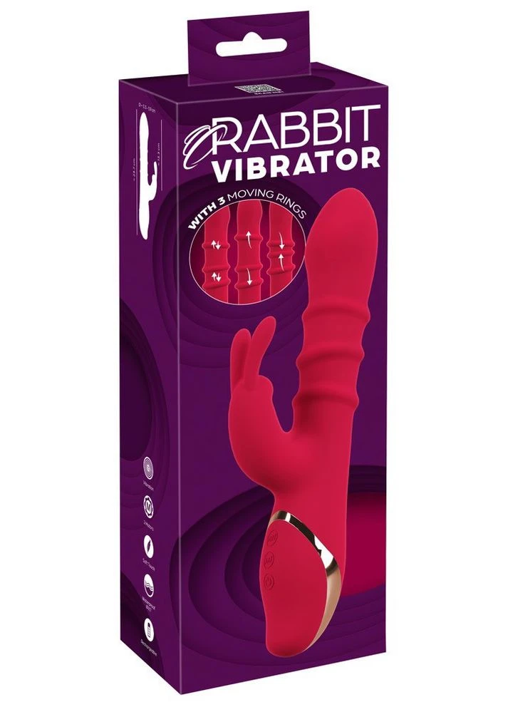 Hi-tech вібратор Rabbit Vibrator with 3 Moving Rings You2Toys (383245459)