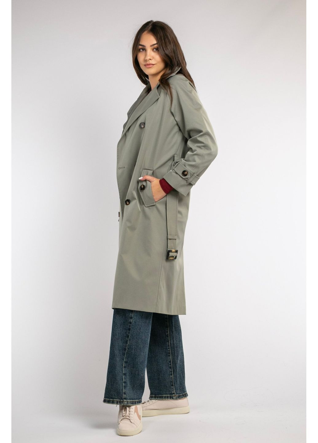 Тренч С61 CHICLY на гудзиках (362664102)