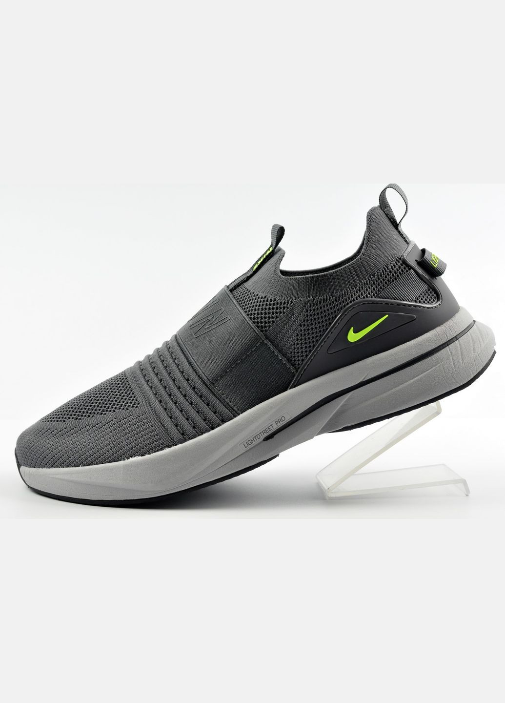 Серые летние летние кроссовки nike слипоны No Brand