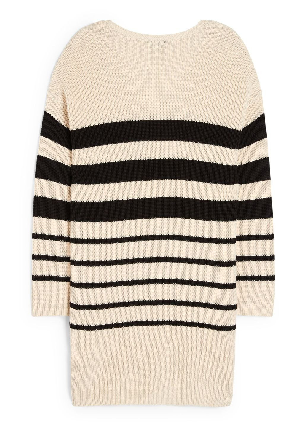 Комбинированное кэжуал трикотажное платье C&A однотонное