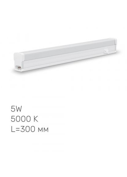 LED свiтильник лiнiйний Т5 TITANUM 5W 0.3М 5000K (TL-T5-05035) Videx (370252642)