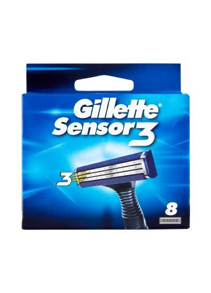 Картриджи сменные для бритья мужские Sensor 3 8 шт. Gillette (349457486)