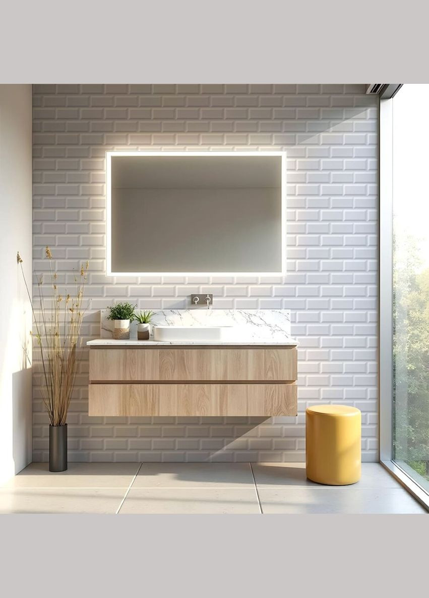 Декоративна ПВХ панель 960х480х4мм Біла клінкерна цегла SW-00001431 Sticker Wall (370441493)